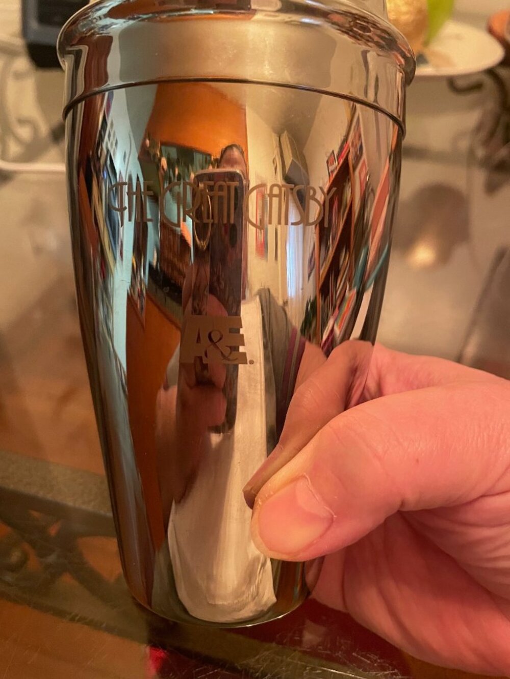 The Great Gatsby Silver Cocktail Shaker Art Deco Barware